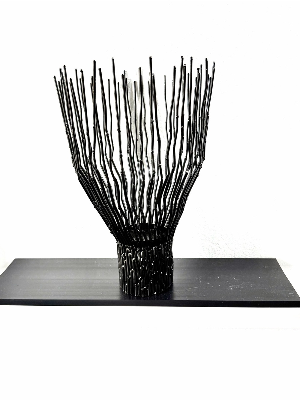 Z Gallerie Black Decorative Metal Branch Twig Branch Pillar Candle Holder